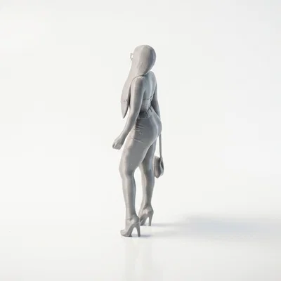 Mô hình 3D Quý Cô Đeo Kính Cầm Túi Xách (File in 3D)