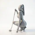 Mô hình Nữ Vận động viên Golf - Tượng 3D in ấn nghệ thuật - Thumbnail 2