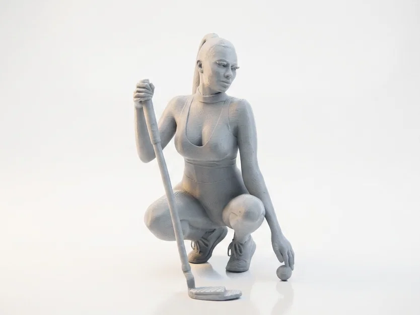 Mô hình Nữ Vận động viên Golf - Tượng 3D in ấn nghệ thuật - Image 3