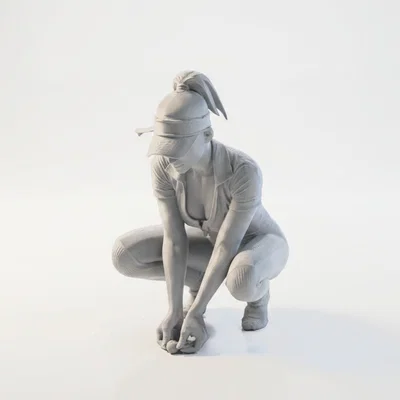 Mô hình 3D nữ Golfer chuyên nghiệp - Tượng trang trí thể thao đẳng cấp