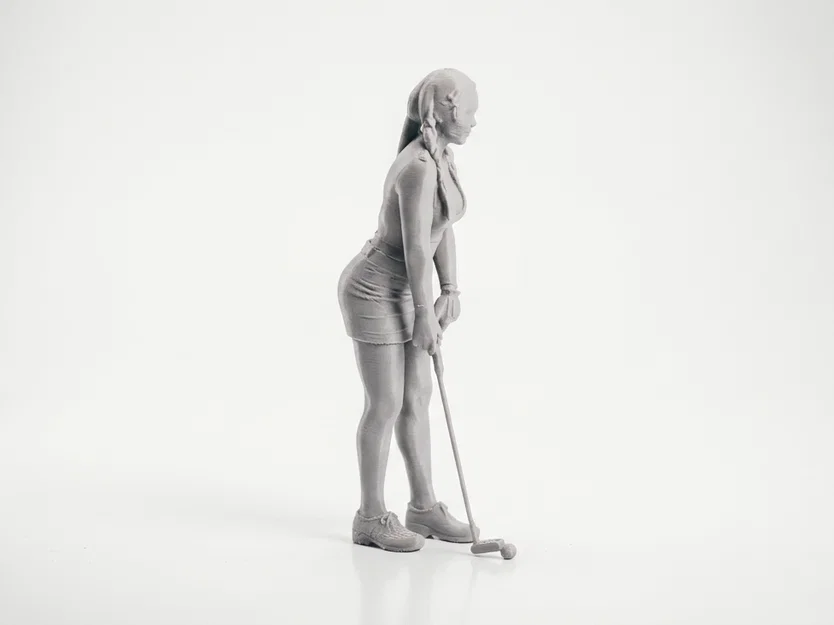 Mô hình 3D Nữ Vận Động Viên Golf – Tượng Trang Trí Thể Thao - Image 3