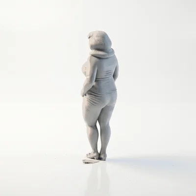 Mô hình 3D Bà Cụ Tinh Nghịch - Nhân vật in 3D độc đáo