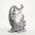 Mô hình 3D Nữ Nghệ Sĩ Chơi Đàn Guitar Harp Tinh Xảo - Thumbnail 2