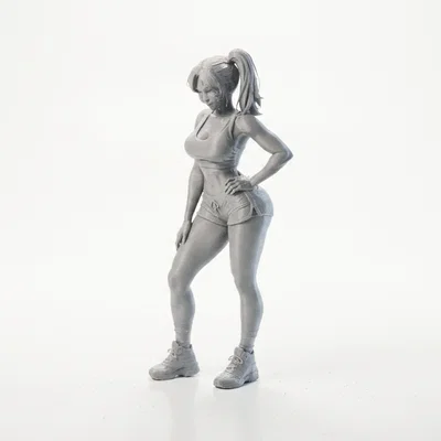 Mô hình 3D Nữ vận động viên thể thao - Tượng nhân vật nữ