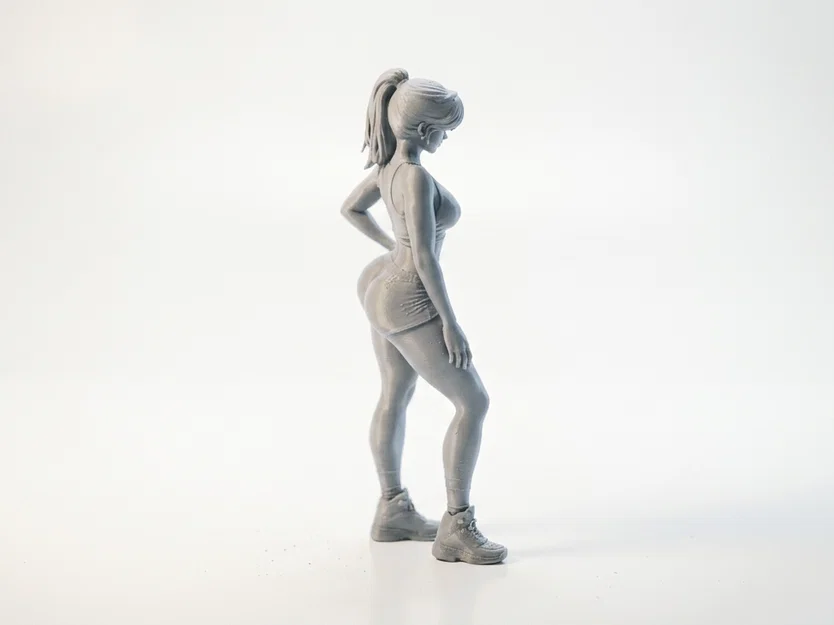 Mô hình 3D Nữ vận động viên thể thao - Tượng nhân vật nữ - Image 3