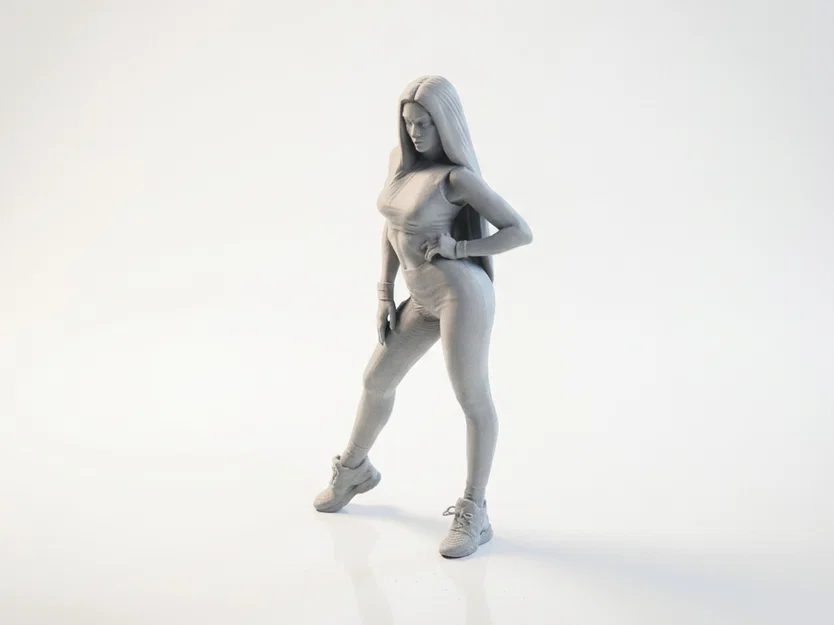 Mô hình 3D cô gái tập gym thể thao - Gym Girl Fitness Figurine - Image 1