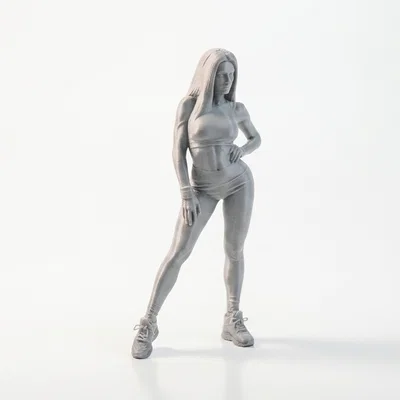 Mô hình 3D cô gái tập gym thể thao - Gym Girl Fitness Figurine