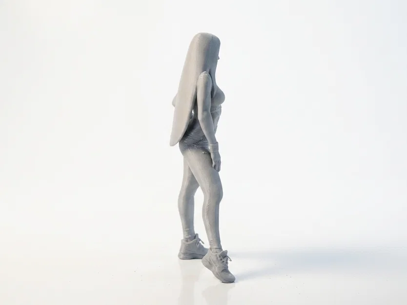 Mô hình 3D cô gái tập gym thể thao - Gym Girl Fitness Figurine - Image 3