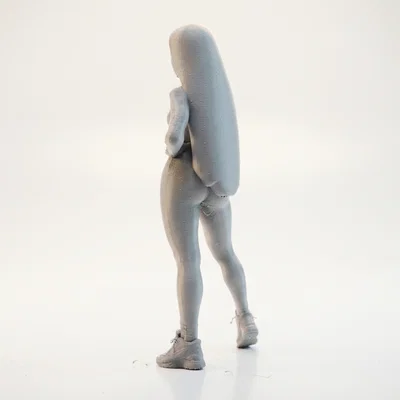 Mô hình 3D cô gái tập gym thể thao - Gym Girl Fitness Figurine