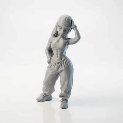 Mô hình tượng cô gái tập Gym - Phụ nữ khỏe khoắn in 3D