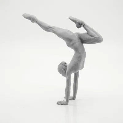 Mô hình 3D Nữ Vận động viên Thể dục trồng chuối