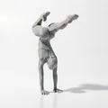 Mô hình 3D Nữ Vận động viên Thể dục trồng chuối - Thumbnail 3