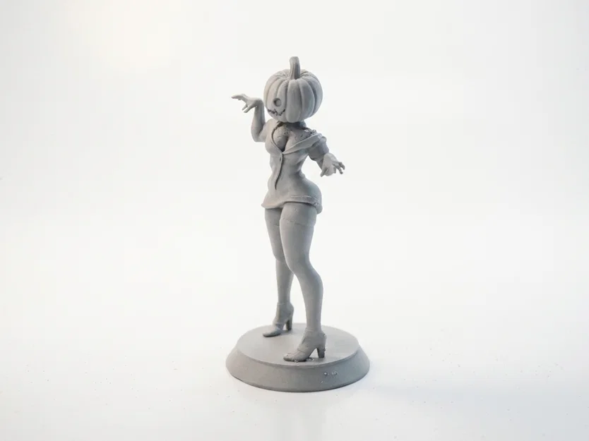 Mô hình 3D cô gái đầu bí ngô Halloween xinh xắn - Image 1