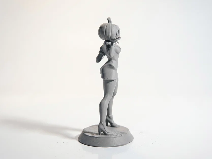 Mô hình 3D cô gái đầu bí ngô Halloween xinh xắn - Image 3
