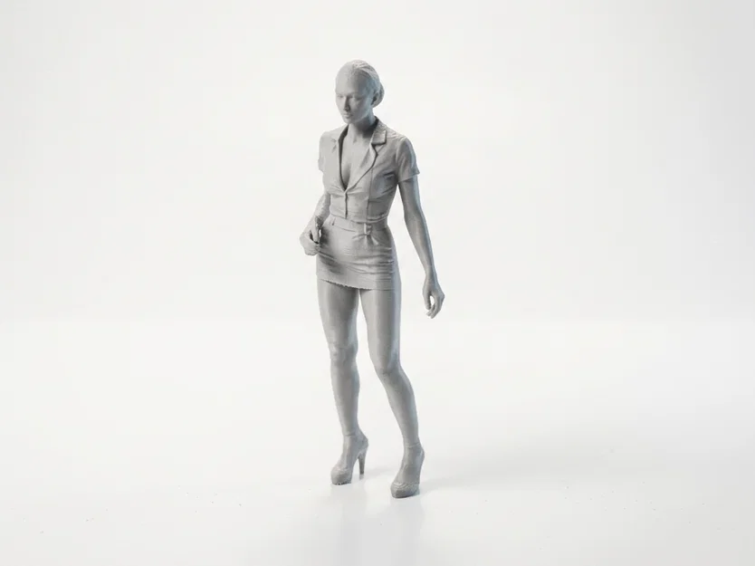 Mô hình tượng nữ nhân vật búi tóc sang trọng - File in 3D - Image 1