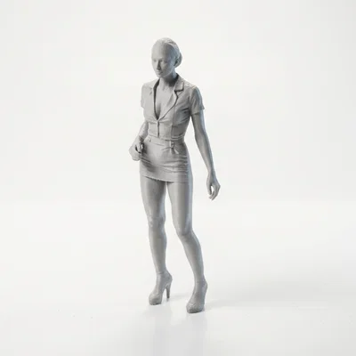Mô hình tượng nữ nhân vật búi tóc sang trọng - File in 3D