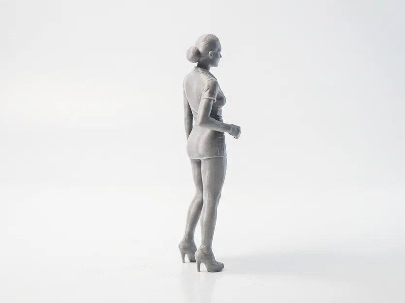Mô hình tượng nữ nhân vật búi tóc sang trọng - File in 3D - Image 3
