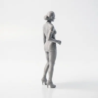 Mô hình tượng nữ nhân vật búi tóc sang trọng - File in 3D