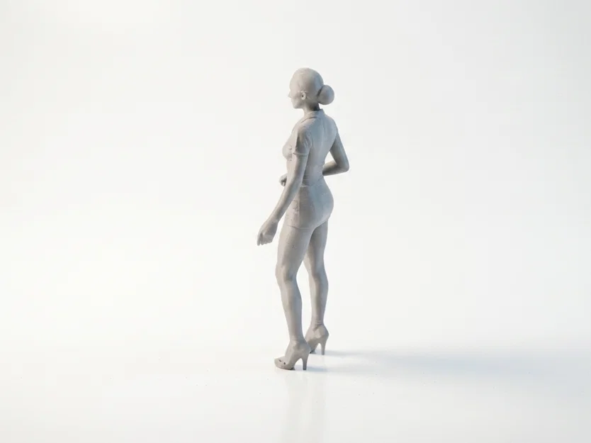 Mô hình tượng nữ nhân vật búi tóc sang trọng - File in 3D - Image 4