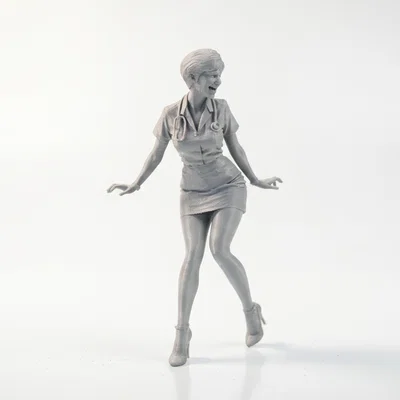 Mô hình tượng y tá vui vẻ - Mẫu in 3D chuyên nghiệp cho ngành y