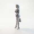 Mô hình 3D tượng nữ giới cầm túi xách - Handbag Babe - Thumbnail 1