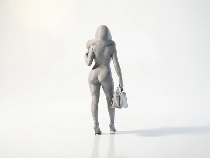 Mô hình 3D tượng nữ giới cầm túi xách - Handbag Babe - Image 4