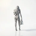 Mô hình 3D tượng nữ giới cầm túi xách - Handbag Babe - Thumbnail 4