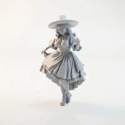 Mô hình 3D Quý cô Victorian thanh lịch (STL printable)