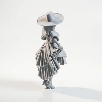 Mô hình 3D Quý cô Victorian thanh lịch (STL printable)