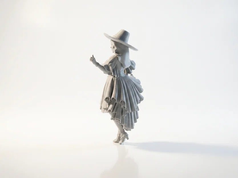 Mô hình 3D Quý cô Victorian thanh lịch (STL printable) - Image 4
