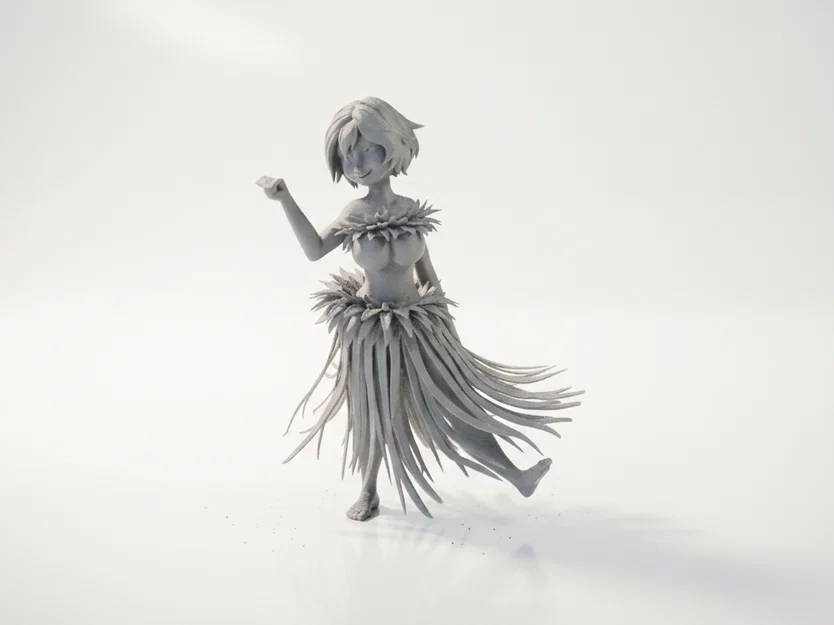 Mô hình 3D cô vũ công Hawaii (Hawaiian Dancer Figurine) in được - Image 1