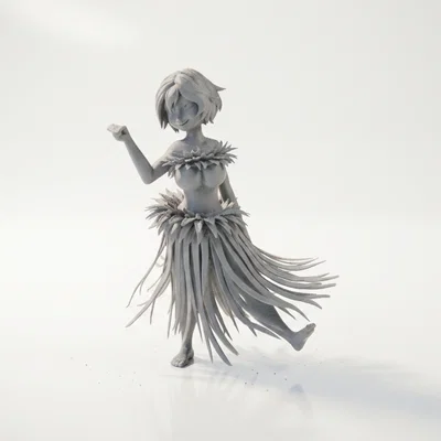 Mô hình 3D cô vũ công Hawaii (Hawaiian Dancer Figurine) in được