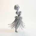 Mô hình 3D cô vũ công Hawaii (Hawaiian Dancer Figurine) in được - Thumbnail 2