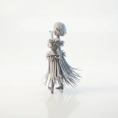 Mô hình 3D cô vũ công Hawaii (Hawaiian Dancer Figurine) in được