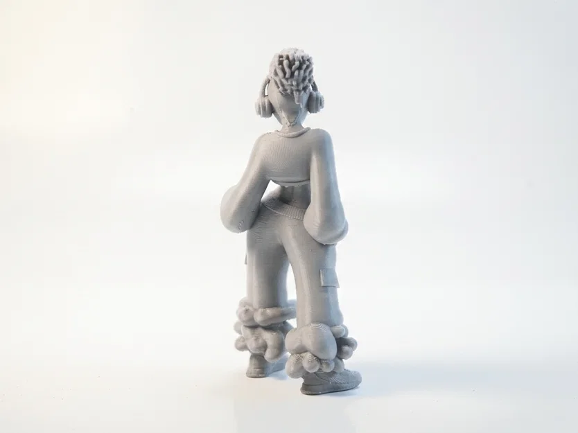 Mô hình tượng cô gái đeo tai nghe - Tệp in 3D phong cách hiện đại - Image 3
