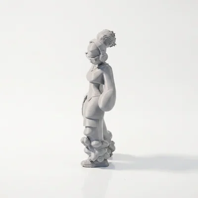 Mô hình tượng cô gái đeo tai nghe - Tệp in 3D phong cách hiện đại
