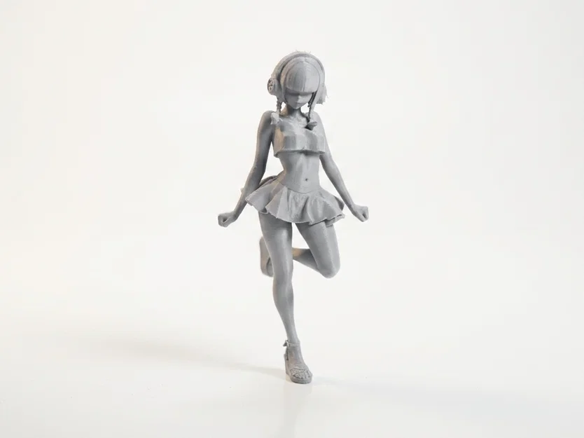 Mô hình Anime cô gái đeo tai nghe - Tệp in 3D - Image 1