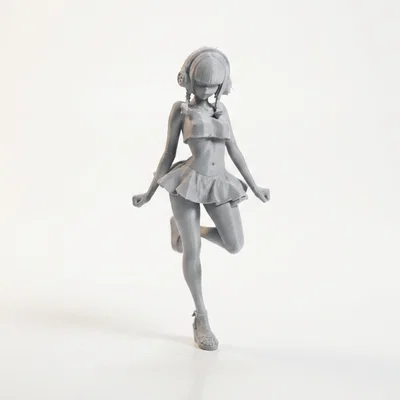 Mô hình Anime cô gái đeo tai nghe - Tệp in 3D