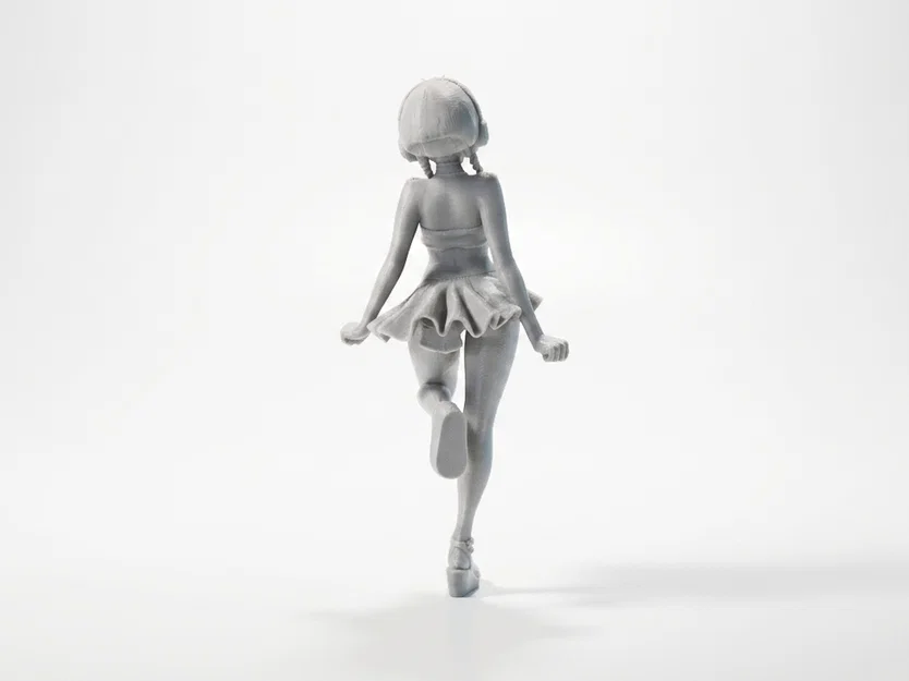 Mô hình Anime cô gái đeo tai nghe - Tệp in 3D - Image 3