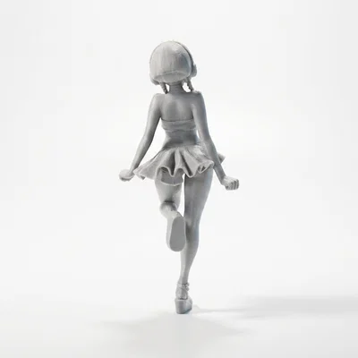 Mô hình Anime cô gái đeo tai nghe - Tệp in 3D