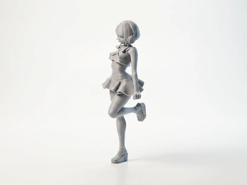 Mô hình Anime cô gái đeo tai nghe - Tệp in 3D - Image 4