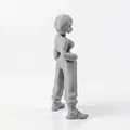 Mô hình 3D Cô gái đeo tai nghe - Nhân vật nữ phong cách Street Style - Thumbnail 3