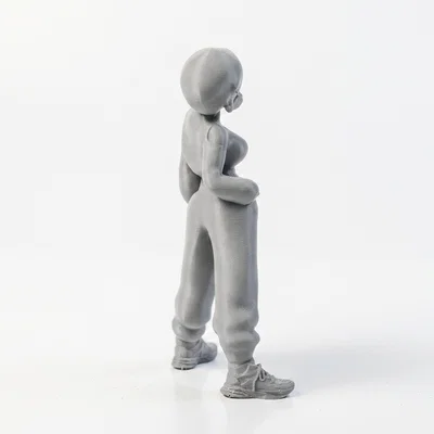 Mô hình 3D Cô gái đeo tai nghe - Nhân vật nữ phong cách Street Style
