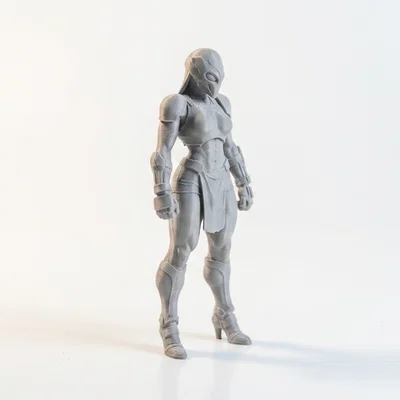 Mô hình 3D Nữ Chiến Binh Bọc Giáp - File in 3D STL