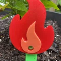 Cọc cắm trang trí chậu cây hình ngọn lửa (Fire Plant Stake) in 3D - Thumbnail 1