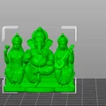 Mô hình 3D bộ ba thần linh Ganesh Lakshmi Saraswati cực chi tiết - Thumbnail 2