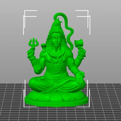 Mô hình 3D Lord Shiva tinh xảo - Tượng thần Shiva trang trí độc đáo