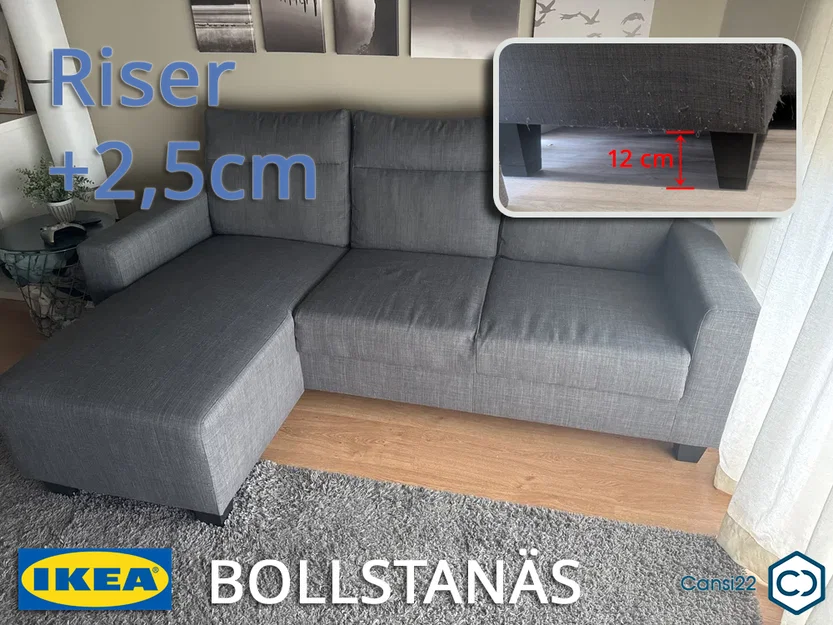 Đế nâng chân ghế IKEA BOLLSTANÄS 2,5 cm - Image 1