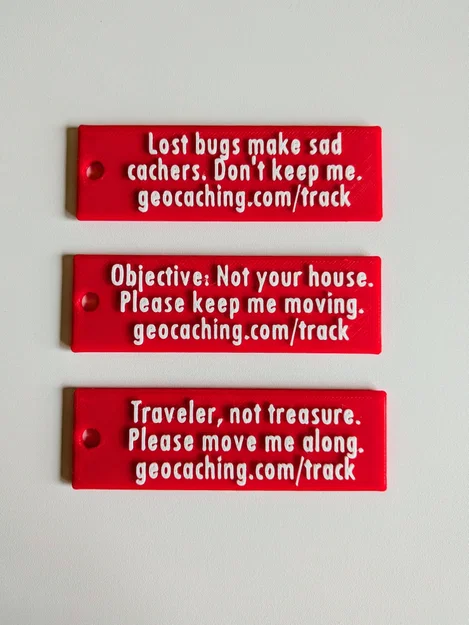 Thẻ nhắc nhở Geocaching Trackable - Image 1