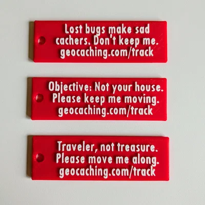 Thẻ nhắc nhở Geocaching Trackable